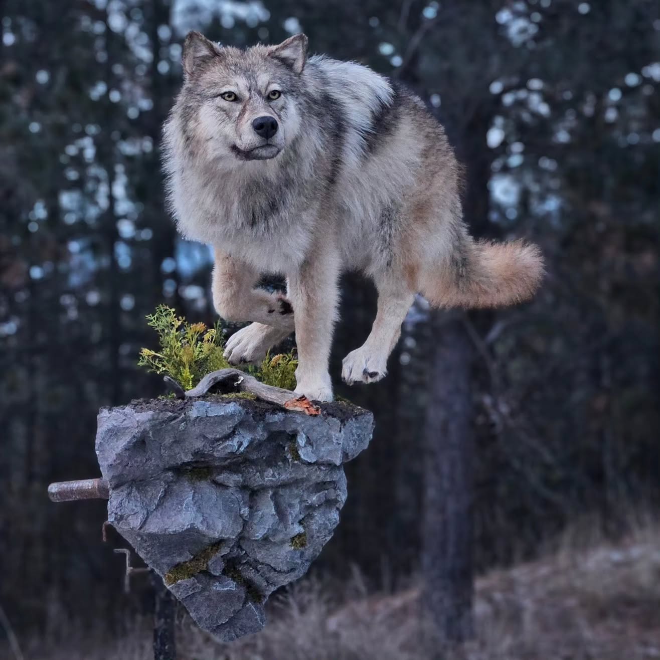 Wolf Life Size Mount - Taxidermy Service